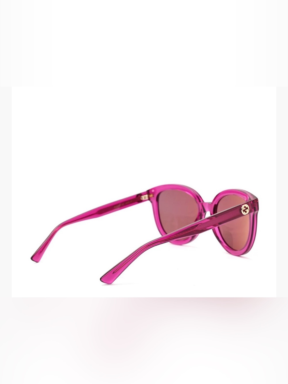 Gucci GG1315S Fuchsia Rounded Cat Eye Sunglasses w/ Case & Pouch $475 Retail - Picture 7 of 9